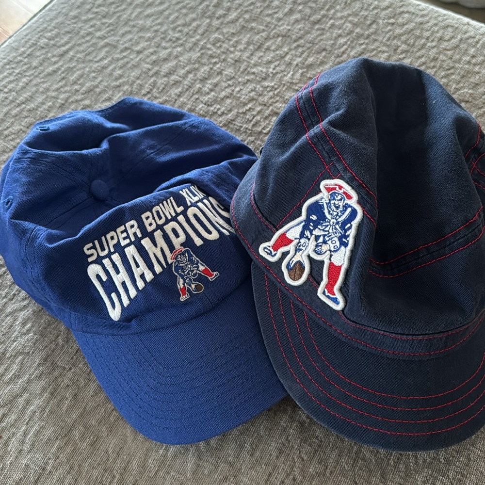 2 Patriots Hats Excellent Condition